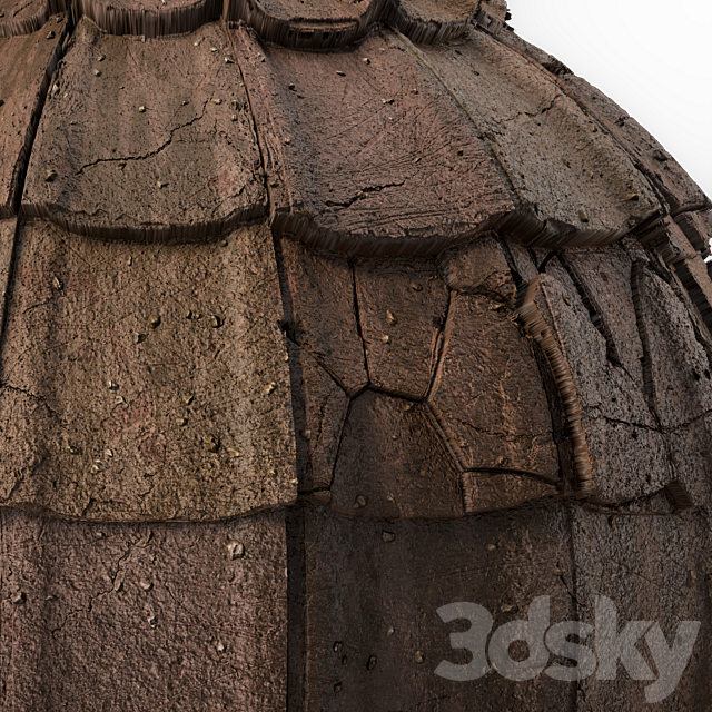 Roof Tile Materials 49- Concrete Roofing by Sbsar generator | Seamless Pbr 4k 3DS Max Model - thumbnail 6