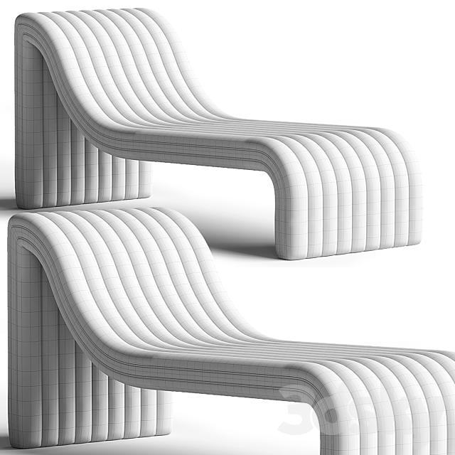 Barker Chaise Lounge 3DS Max Model - thumbnail 3