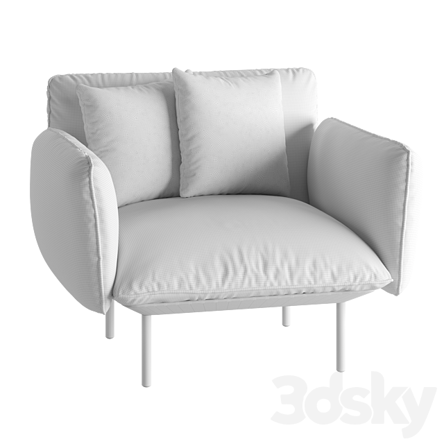 SENJA one seat sofa by Tribu 3DS Max Model - thumbnail 6