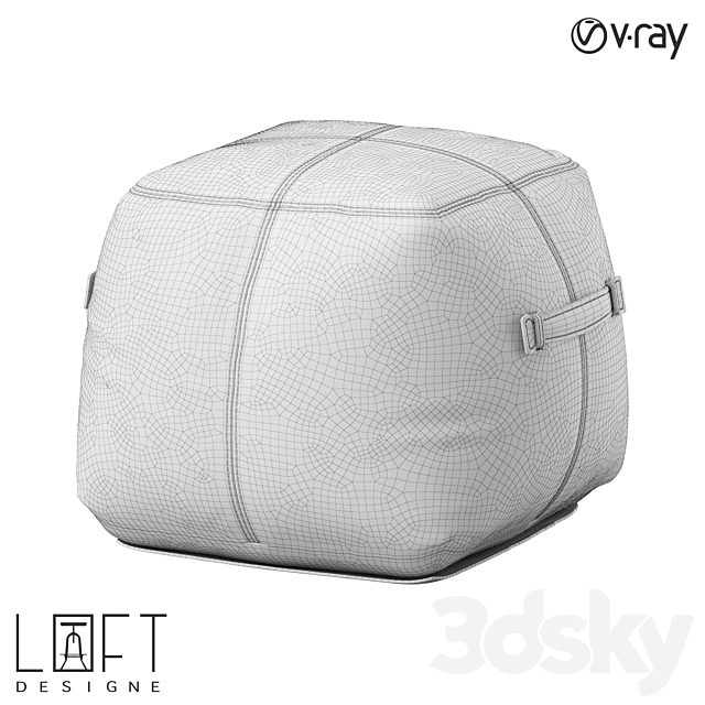 Pouffe LoftDesigne 31800 model 3DS Max Model - thumbnail 2