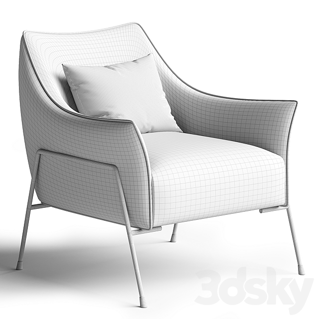 Armchair Melody | Dantone Home 3DS Max Model - thumbnail 4