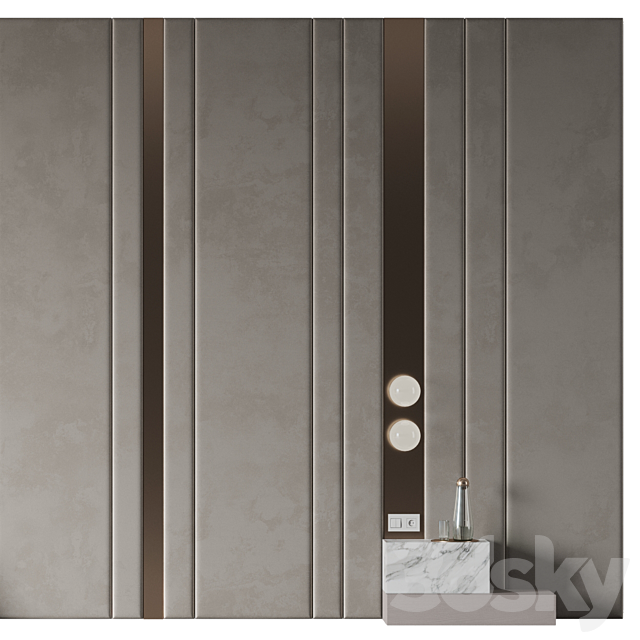 Headboard #10 3DS Max Model - thumbnail 4