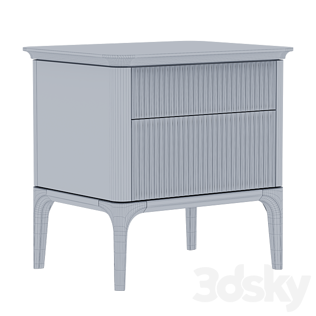 MO Bedside table gold02 3DS Max Model - thumbnail 2