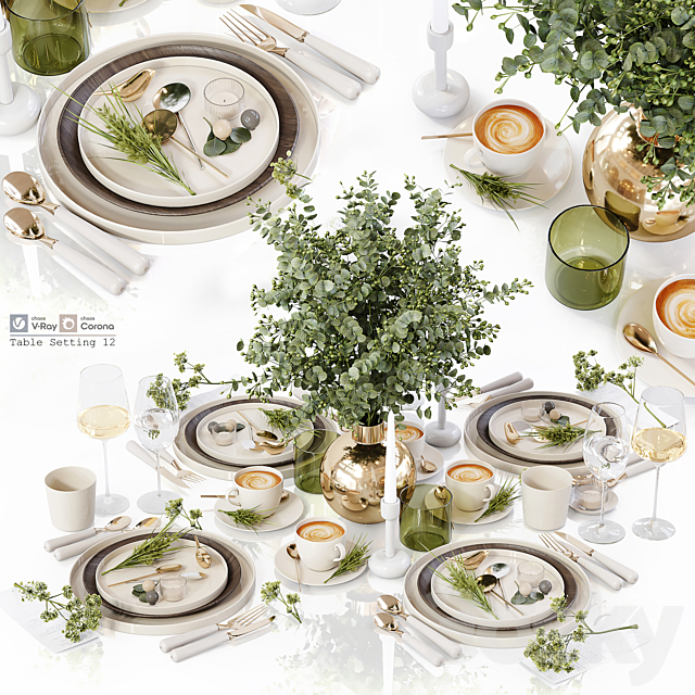 Table Setting 12 3DSMax File - thumbnail 1