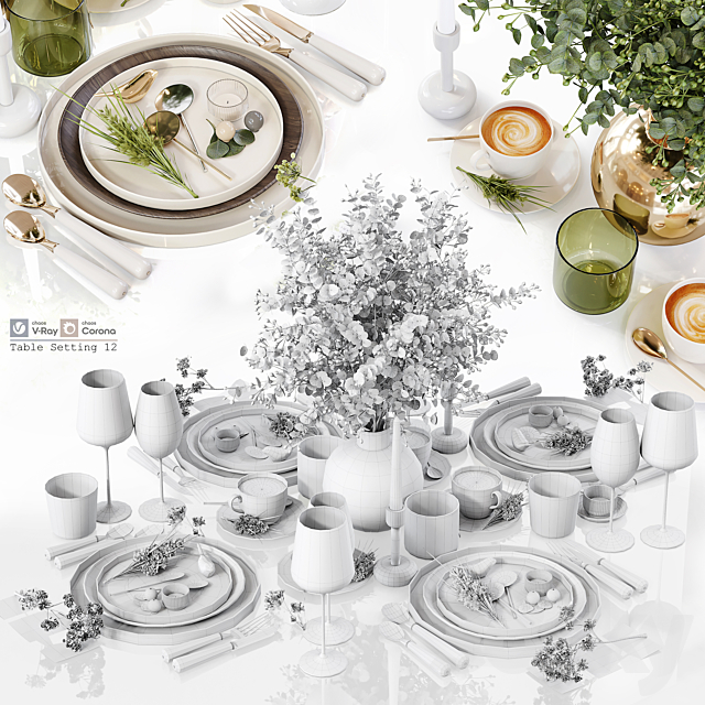 Table Setting 12 3DSMax File - thumbnail 7