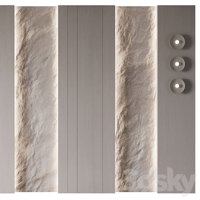 Wall panel No. 22 3DS Max Model - thumbnail 4