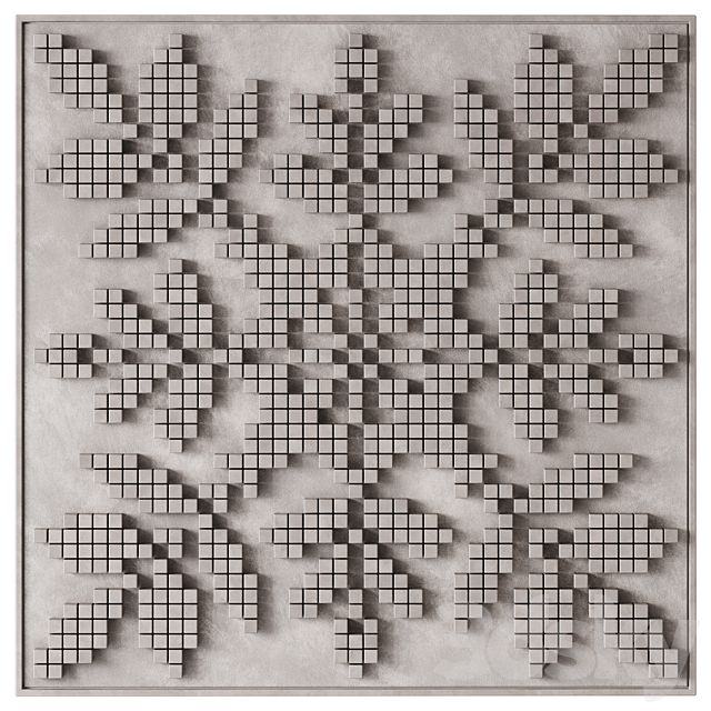 96 Decorative Wall Art Mosaic 3DS Max Model - thumbnail 2