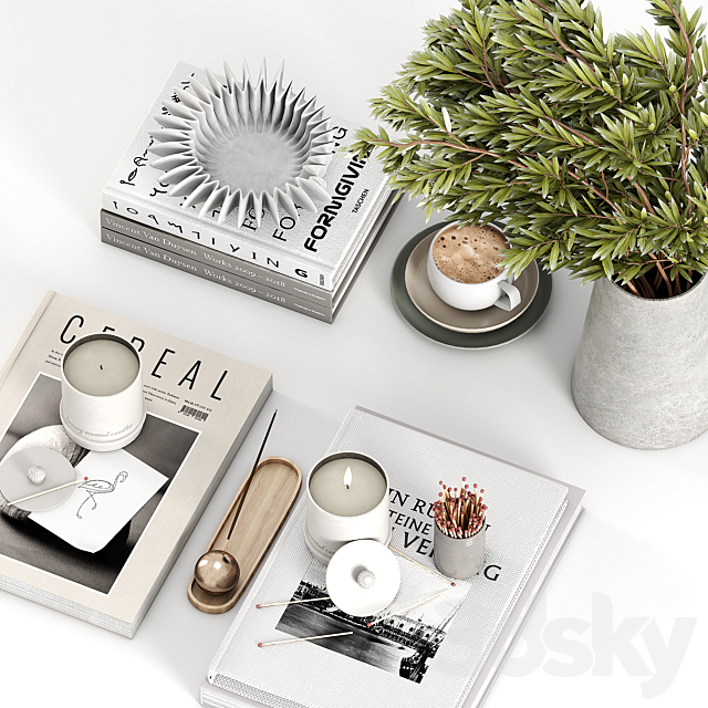 Decorative Set 003 3DS Max Model - thumbnail 3