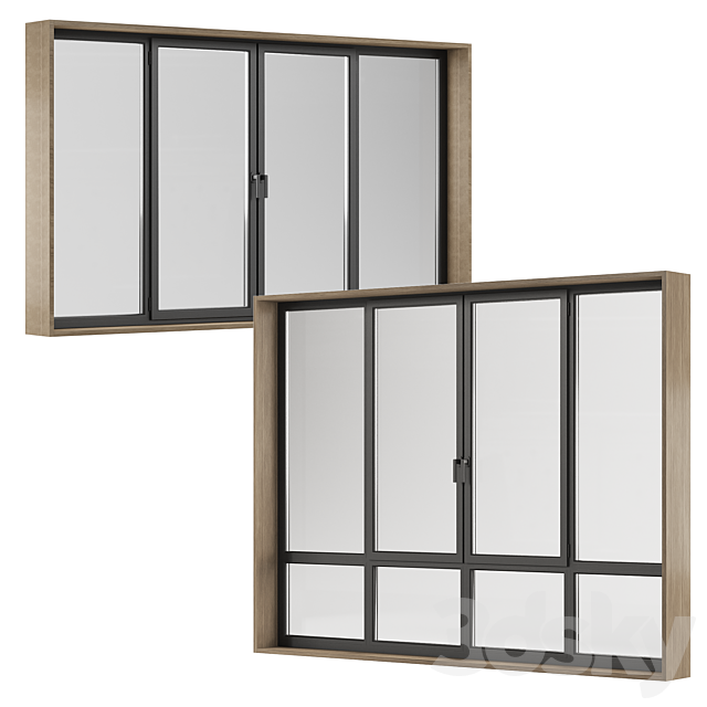 Plastic windows 3DS Max Model - thumbnail 4