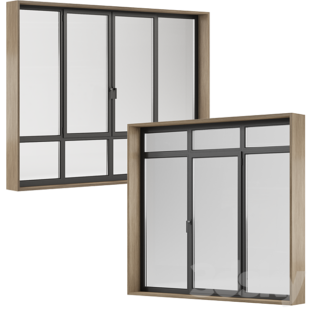 Plastic windows 3DS Max Model - thumbnail 5