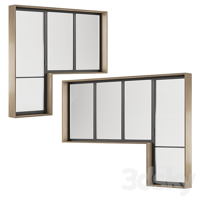 Plastic windows 3DS Max Model - thumbnail 6