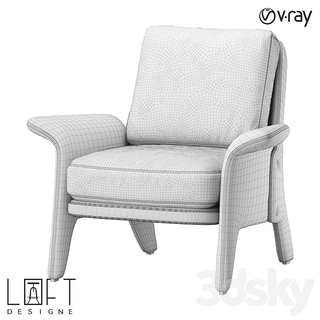 Armchair LoftDesigne 36576 model 3DS Max Model - thumbnail 2