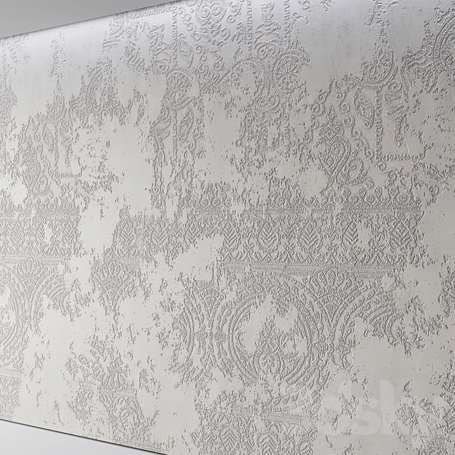 Concrete pattern wall 3DS Max Model - thumbnail 3