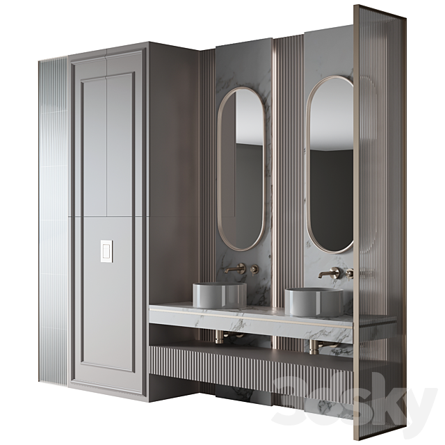 Bathroom furniture No. 30 3DS Max Model - thumbnail 2