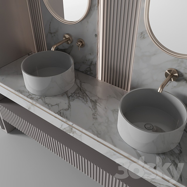 Bathroom furniture No. 30 3DS Max Model - thumbnail 3