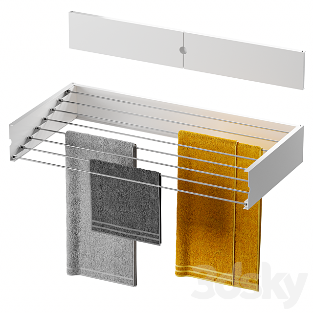 Wall-mounted clothes dryer 3DS Max Model - thumbnail 3