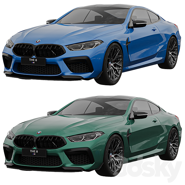 BMW M8 Competition 3DS Max Model - thumbnail 2