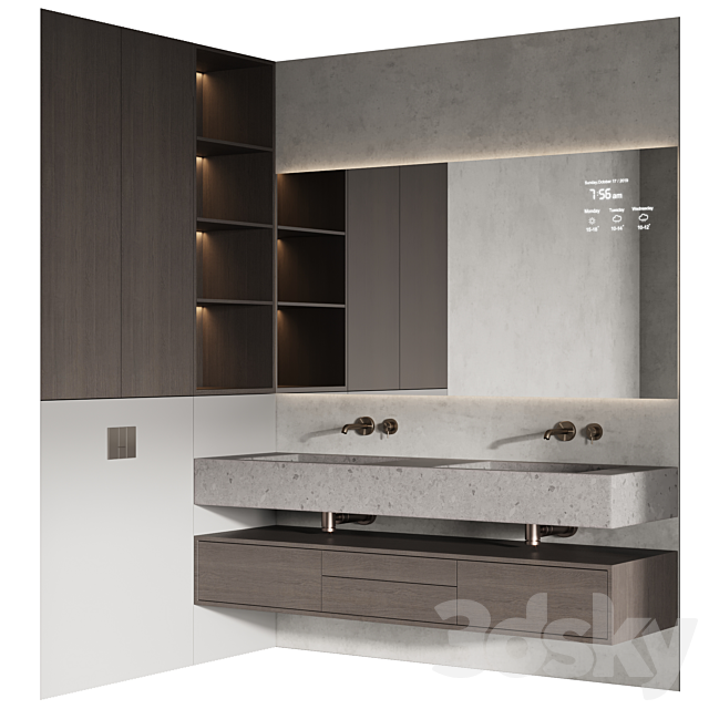 Bathroom furniture No. 32 3DS Max Model - thumbnail 2