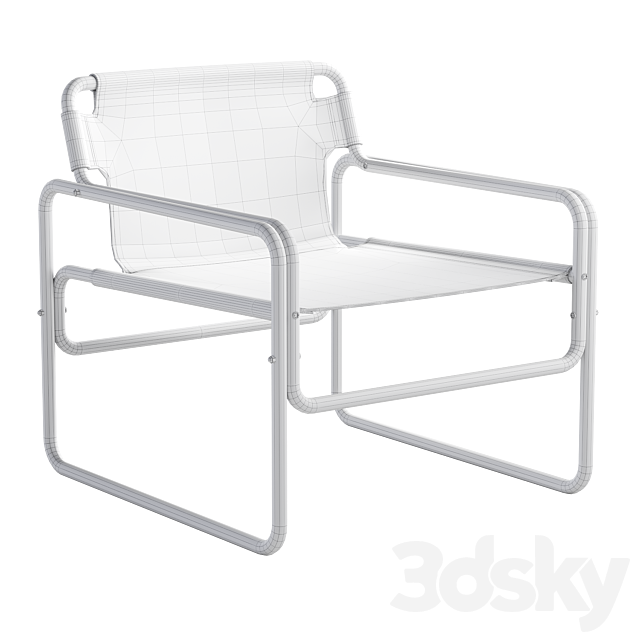 Armchair Scandi Furniture Christofer 3DS Max Model - thumbnail 4