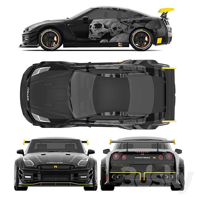 Nissan GTR R35 Nismo 3DS Max Model - thumbnail 3