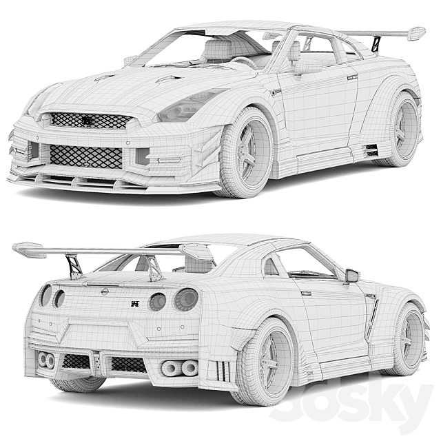 Nissan GTR R35 Nismo 3DS Max Model - thumbnail 4