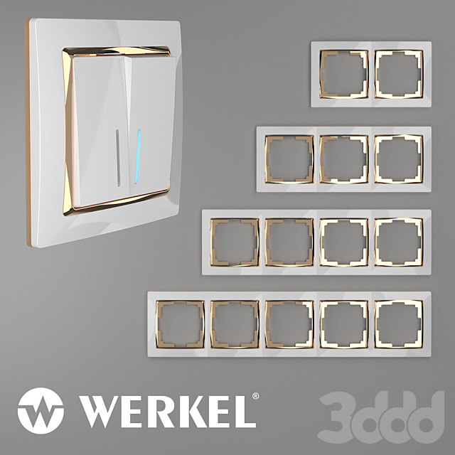 ОМ Пластиковые рамки для розеток и выключателей Werkel Snabb Белый .