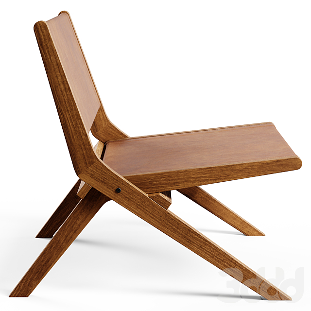 Zara Home The leather folding chair 3D model