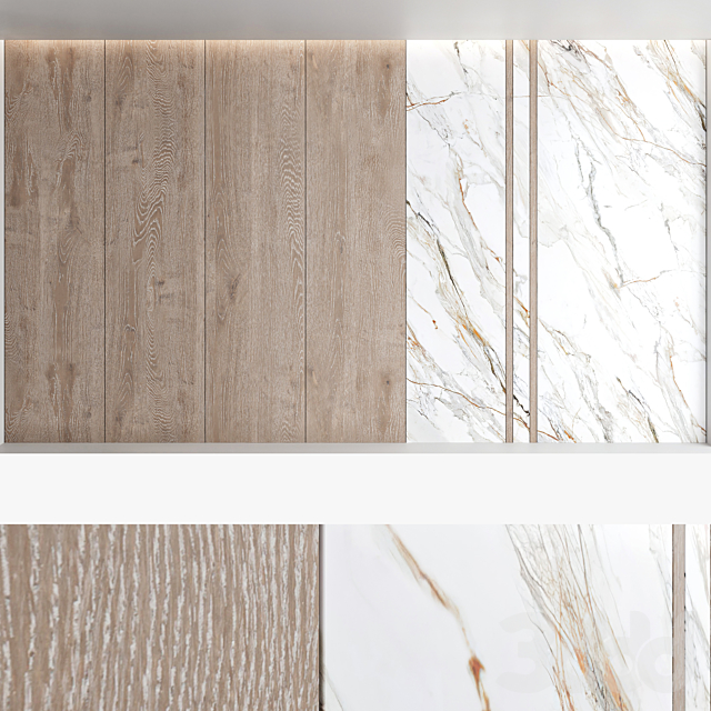 Декоративная стеновая панель set 71 - Другие предметы интерьера - 3D Модель