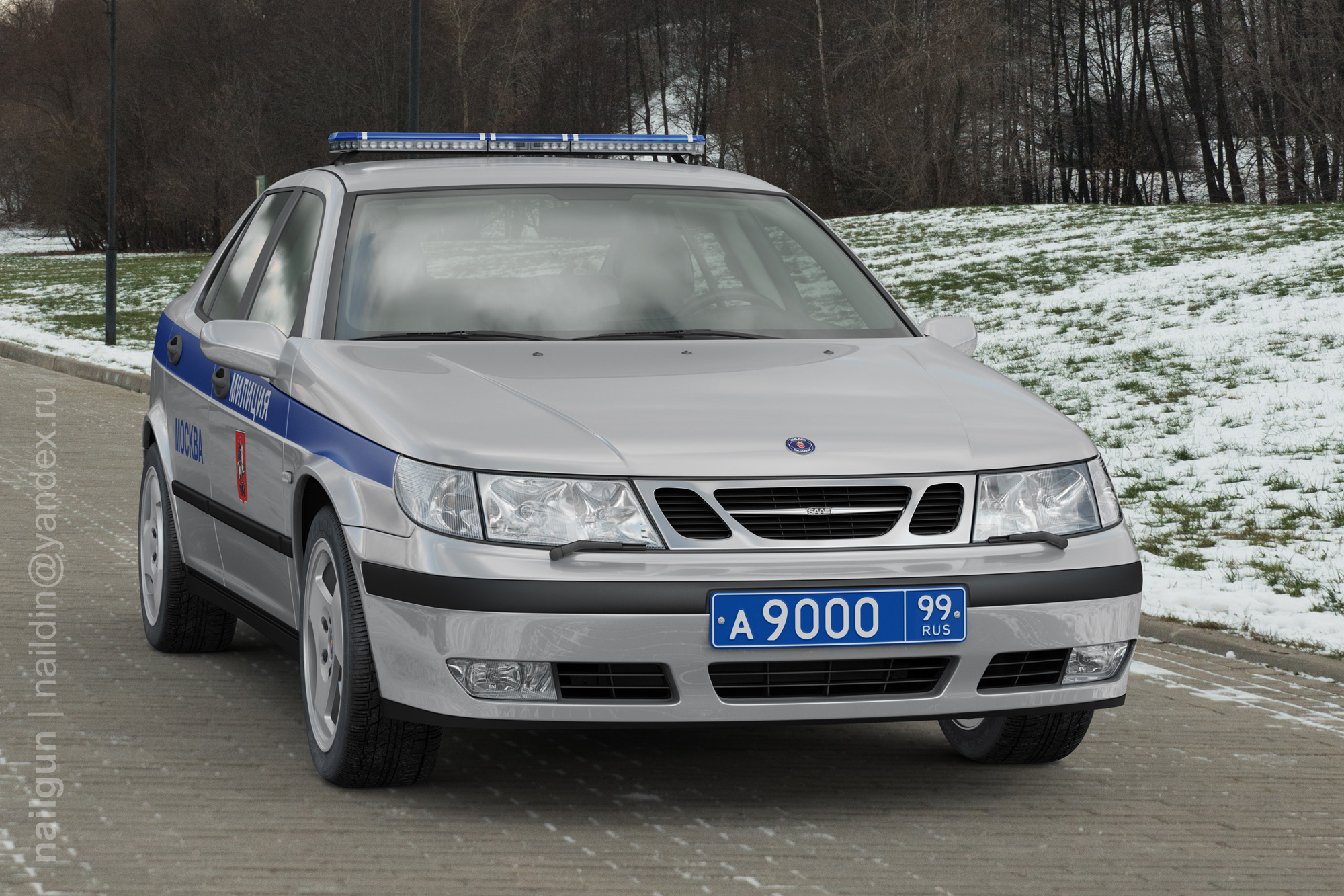 Saab 9-5 - Работа из галереи 3D Моделей