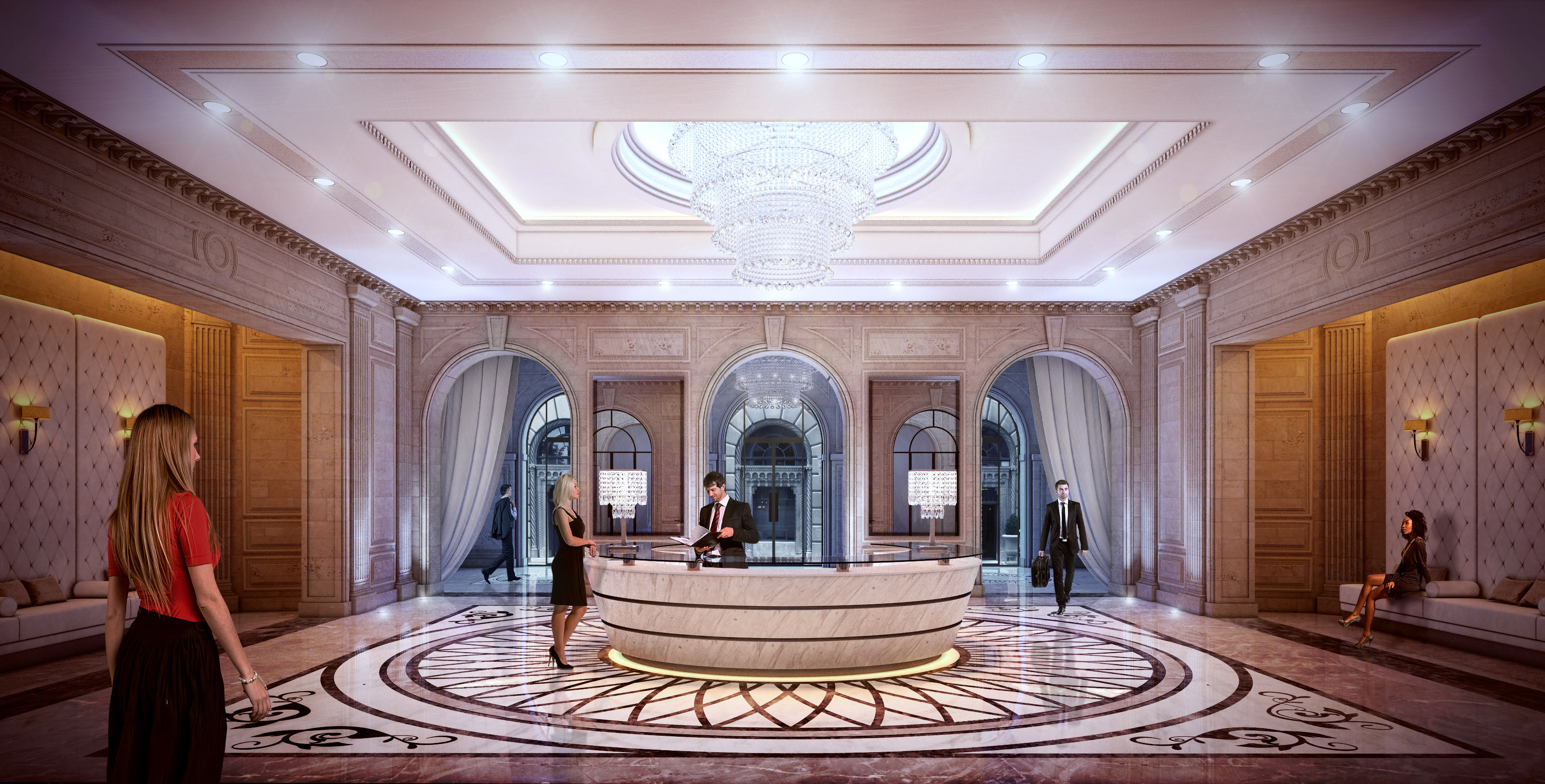 Four Seasons Hotel Lobby - Работа из галереи 3D Моделей