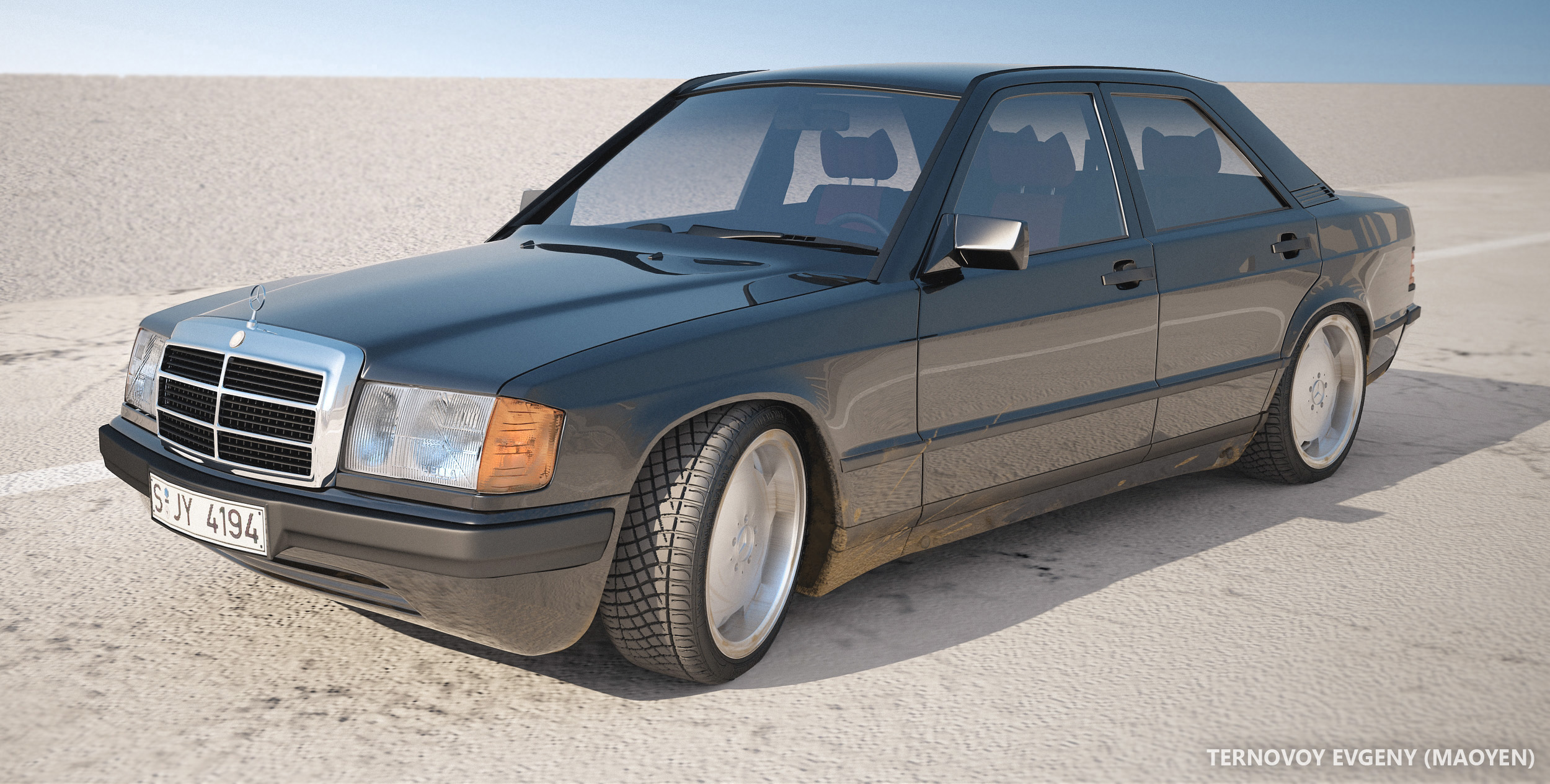 Mercedes Benz 190 (W201) - Работа из галереи 3D Моделей