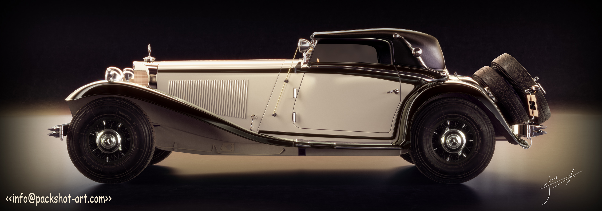 Mercedes-Benz 500K Cabriolet A (W29) - Работа из галереи 3D Моделей