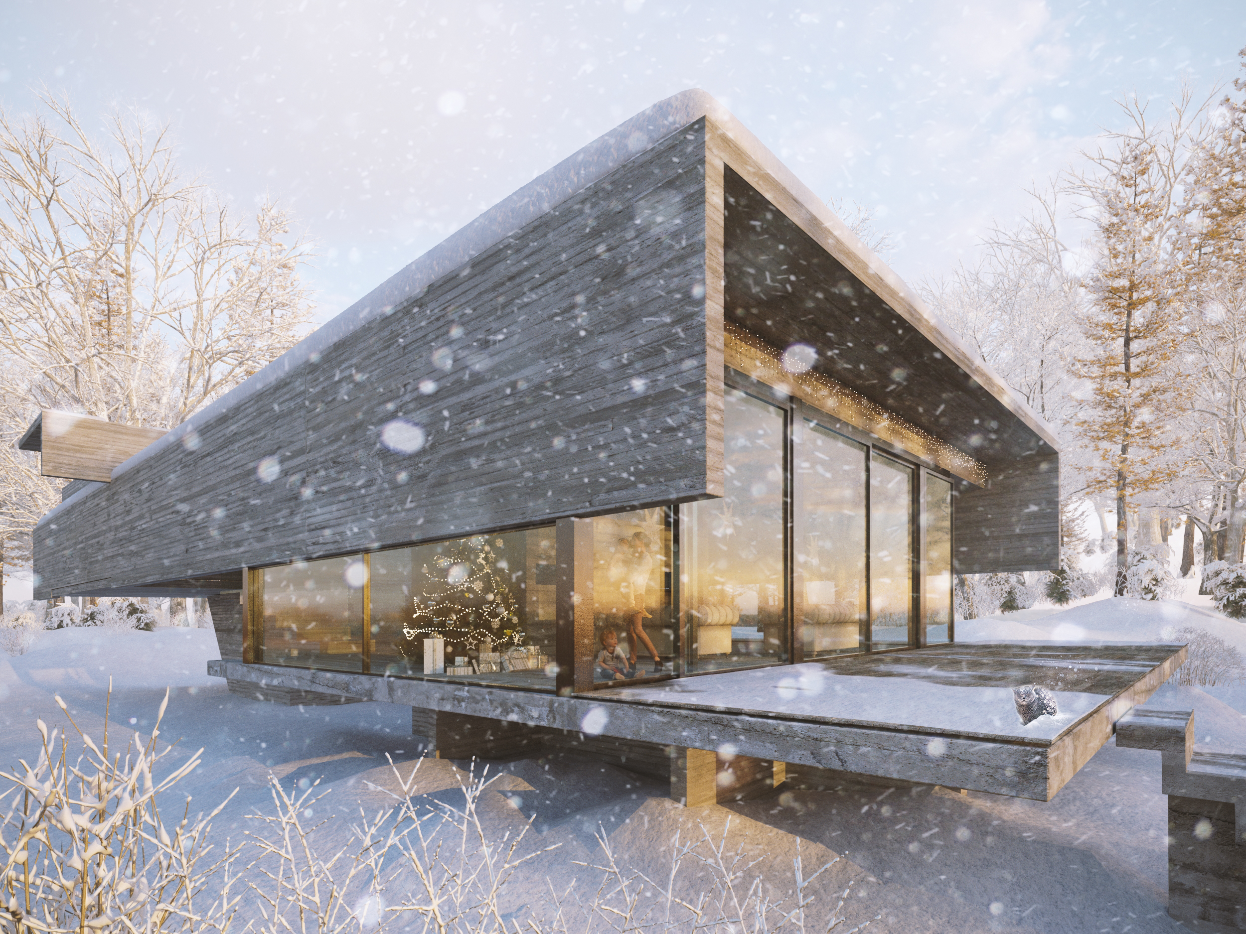 Winter exterior - Работа из галереи 3D Моделей