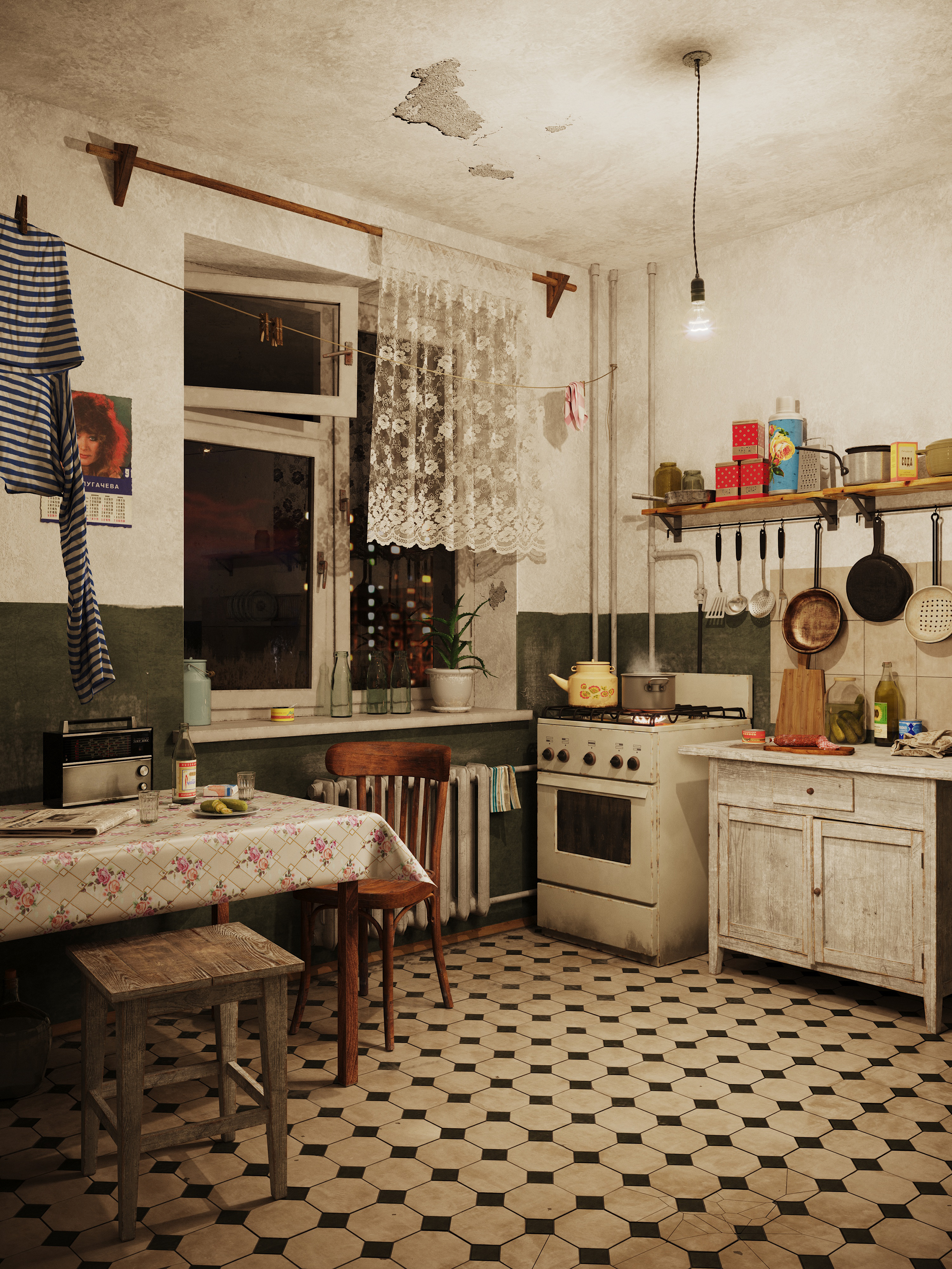 Коммуналка. Советская кухня. Старинная кухня. Кухня в Советской квартире. Кухня в стиле ретро.