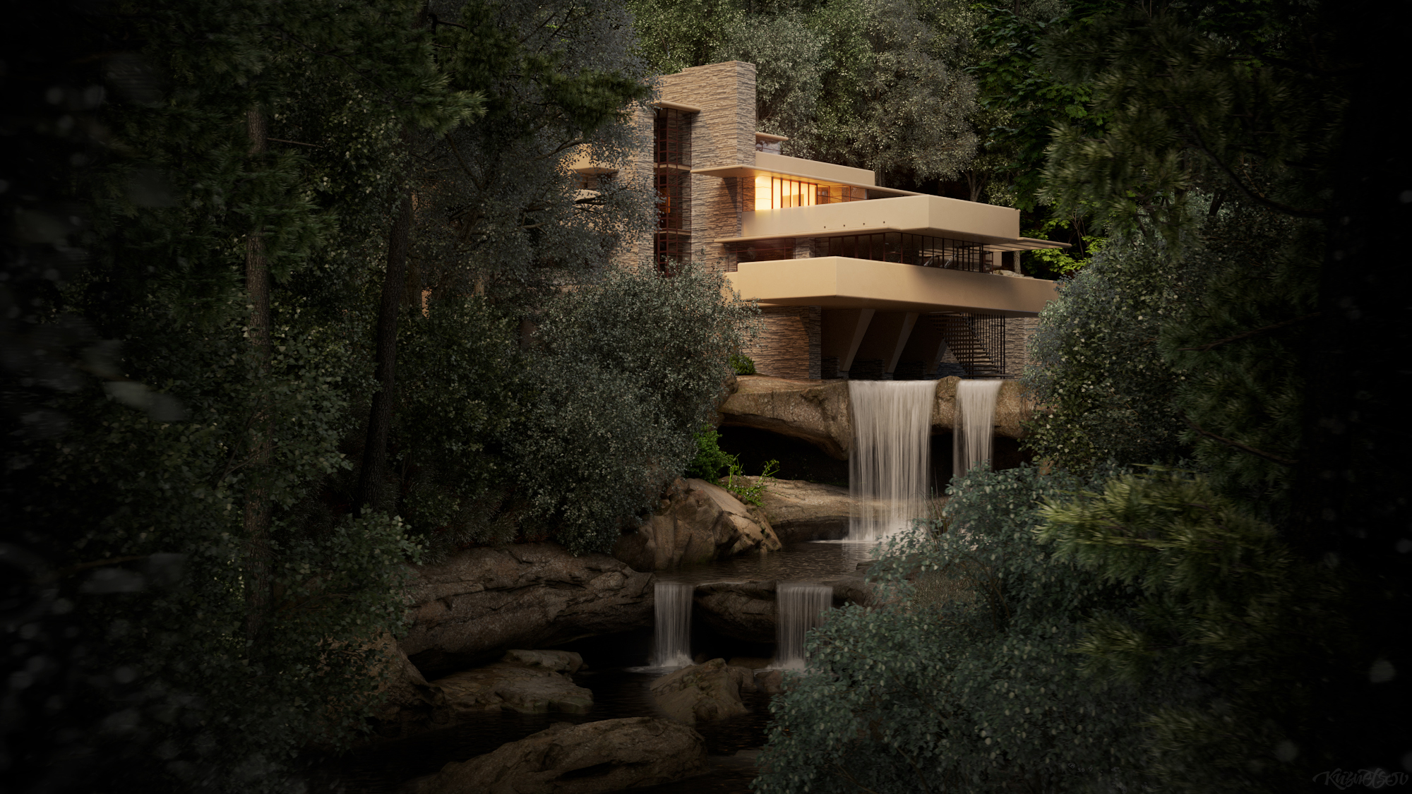 Fallingwater | 3D - Работа из галереи 3D Моделей