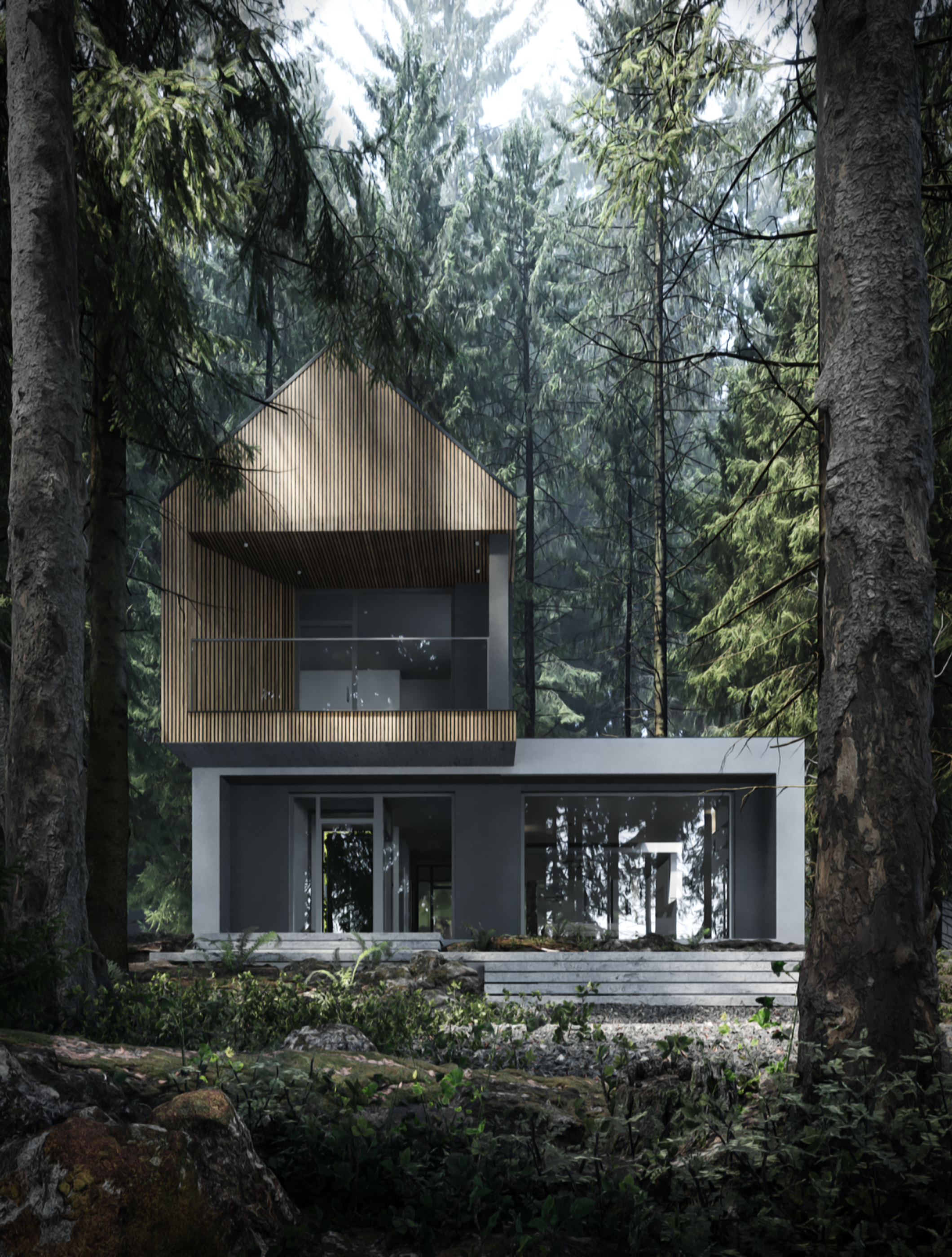 Forest House | Concept Project - Работа из галереи 3D Моделей