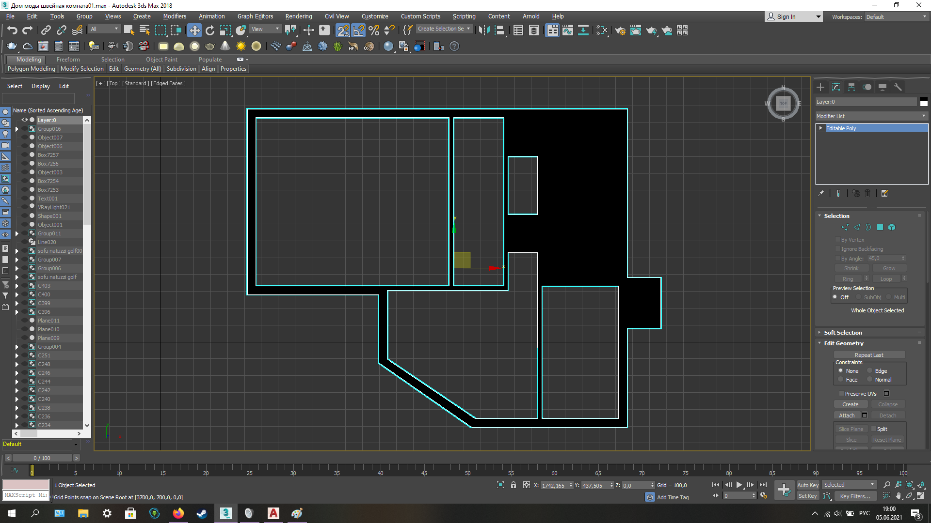 Проблема с переносом плана из Autocad в 3ds Max