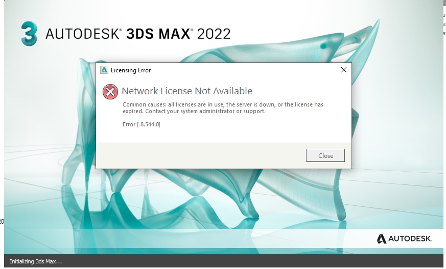 Network license not available